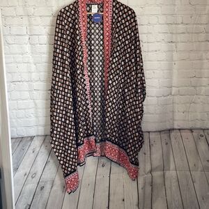 Sweaty Rocks Women’s Black‎ Orange Kimono size small NEW